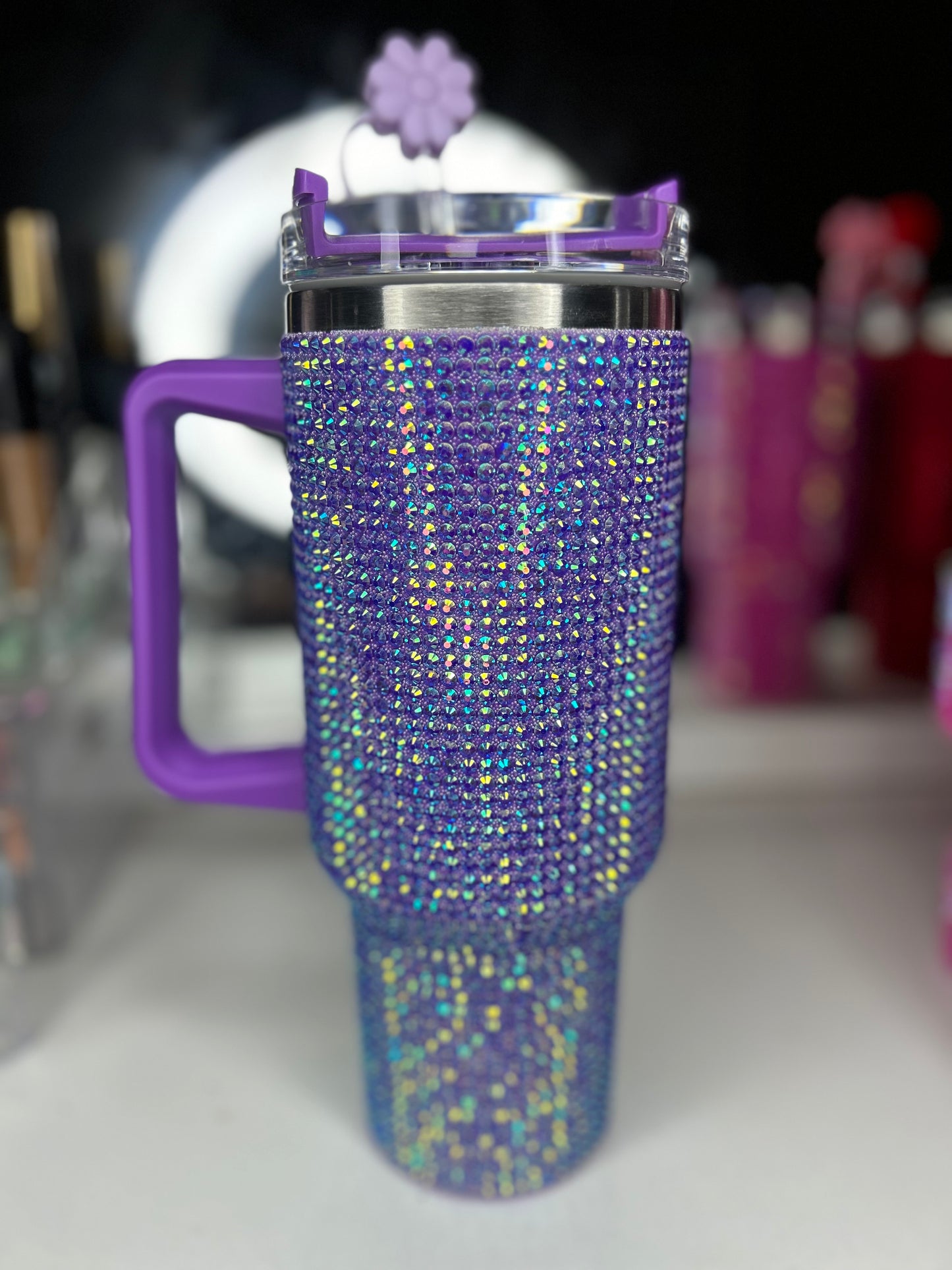 Purple Glitter 40oz tumbler